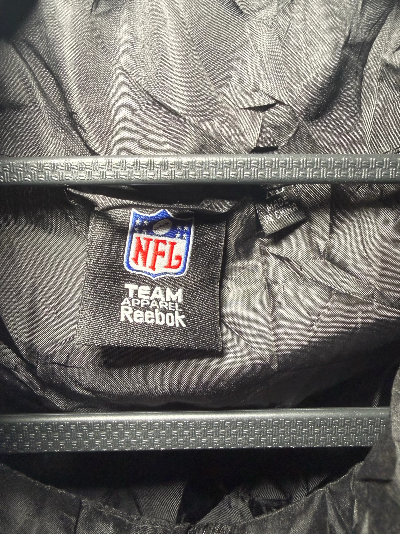 Vintage Oakland Raiders NFL Windbreaker Jacket – Black & Gray – Full Zip – photo 5
